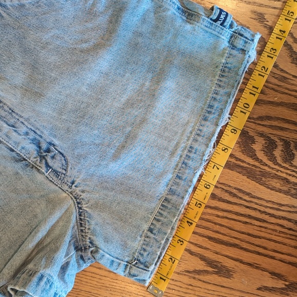 L.A.Blues® Y2K Vintage High Waisted Faded Denim Jean Carpenter Shorts Sz12 - Picture 9 of 12
